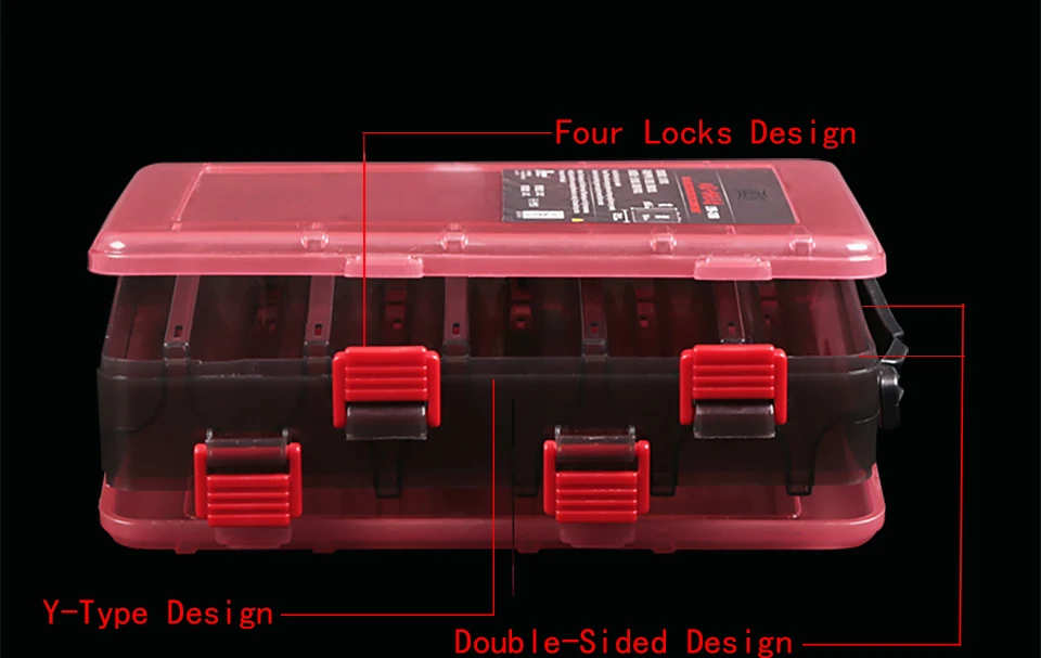 Kingdom Fishing Tackle Box Fish Lures Hooks Baits Compartments Storage Case Box Fishing Tackle Box for Pesca Fishing Accessories (9)