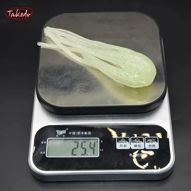 TAKEDO-señuelo de calamar para pesca en aguas profundas, cebo blando de 13,5 cm y 25g, para faldas de pulpo, UV, TPR - imagen 3
