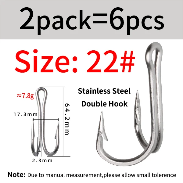 6 Hooks Size 22