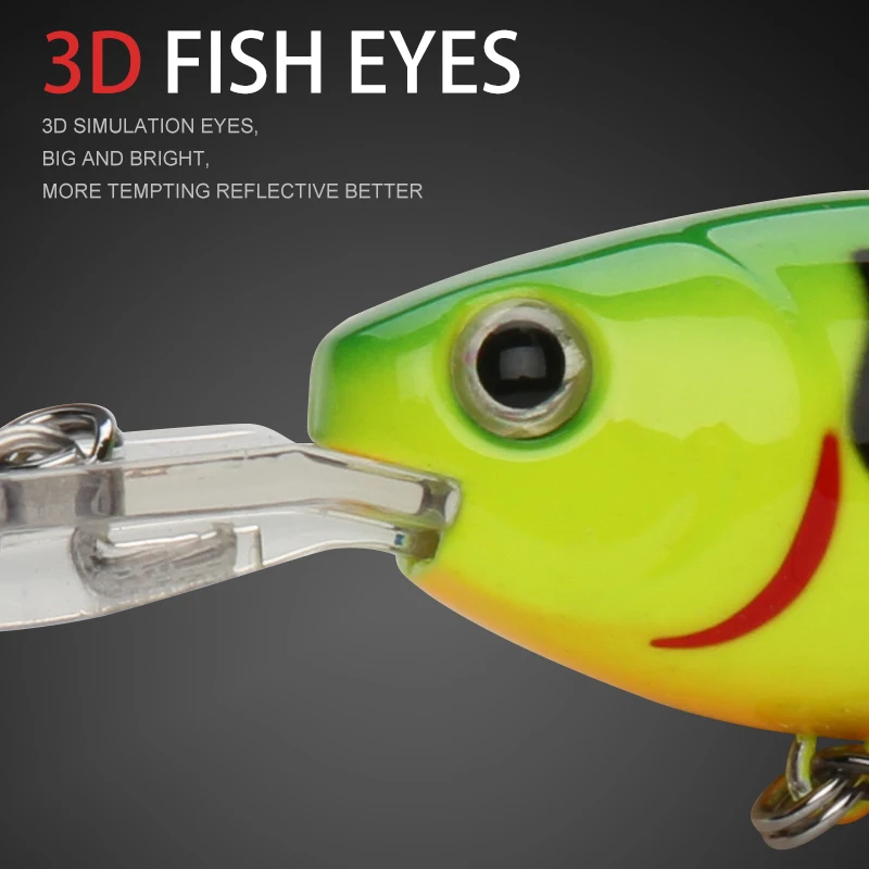 Wondershot-Señuelos de pesca flotantes A22, 60mm/8,5g, Wobblers, cebo de natación multiarticulado, duro para lubina, Lucio, Crankbait - imagen 5