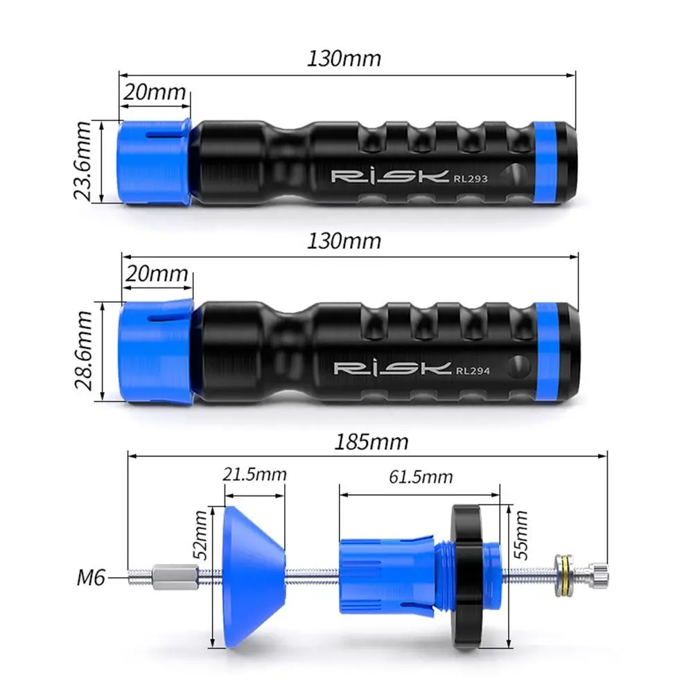 Herramienta de cubierta lateral del eje Central de bicicleta azul y negro, cubierta de plástico a prueba de polvo de 24/29mm, cubierta lateral del eje Central hueco integrado - imagen 4