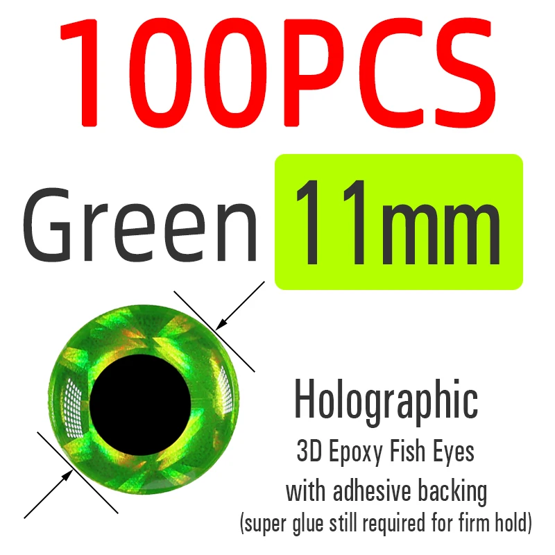 11mm Green 100pcs