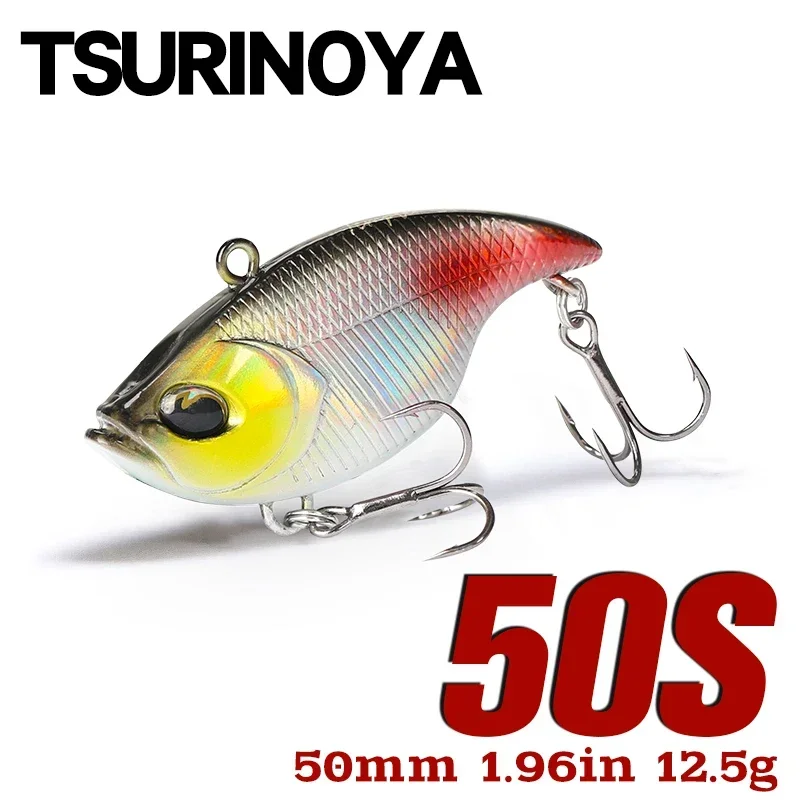 TSURINOYA-señuelo de pesca en hielo VIB, Wobblers para perca de lucio y lubina, modelo de vibración de cebo duro de ruido de fundición larga, 50s, 12,5g - imagen 3