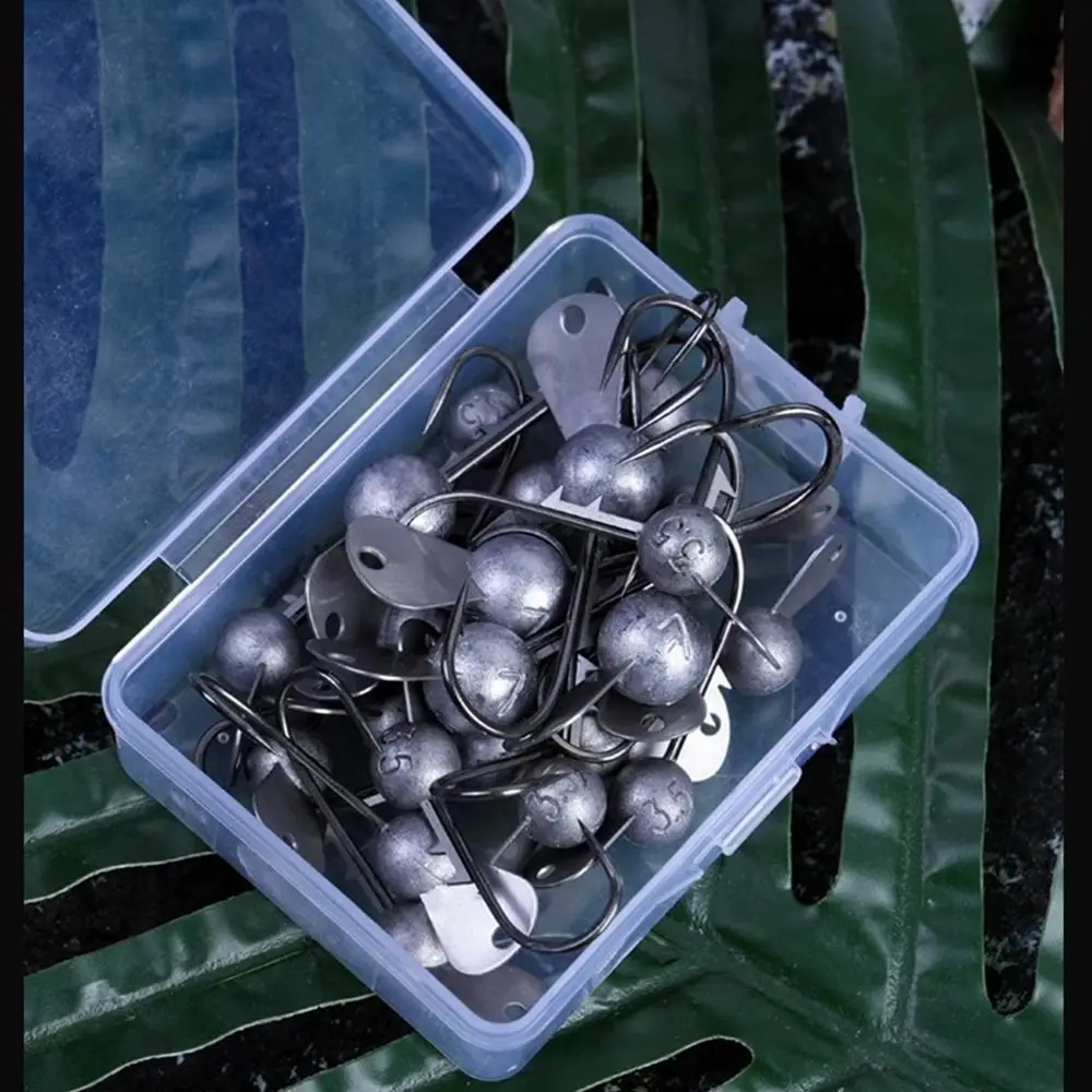 Anzuelo con cabeza de anzuelo de acero al carbono, señuelo suave con labio de Metal, anzuelo de acción de cebo mejorado, afilado, 3,5g/4,5g/5g/7g/10g, anzuelo de pesca de gusano suave