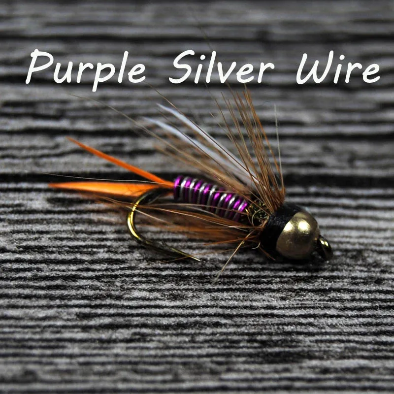 Wifreo 12pcs 12# Fast Sinking Brass Bead Head Prince Nymph Trout Fishing Flies Nymph Stonefly Caddis Fly - imagen 4