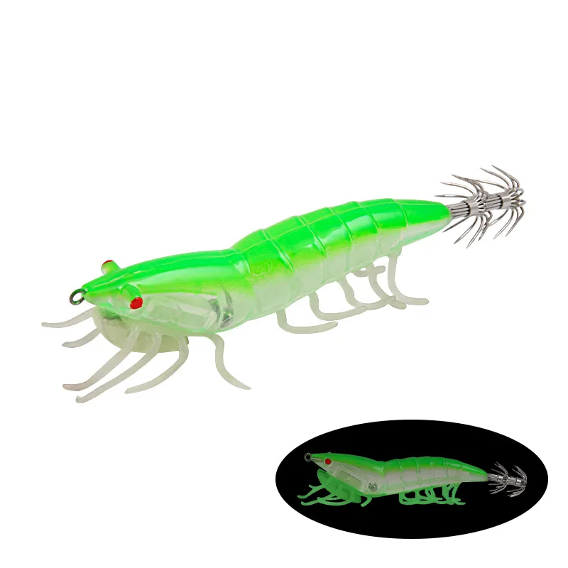 Señuelo de pesca de 20,5g y 9,2 cm, anzuelo de madera para camarones, calamar, pulpo, sepia, Artificial, Jigging, cebo duro - imagen 4