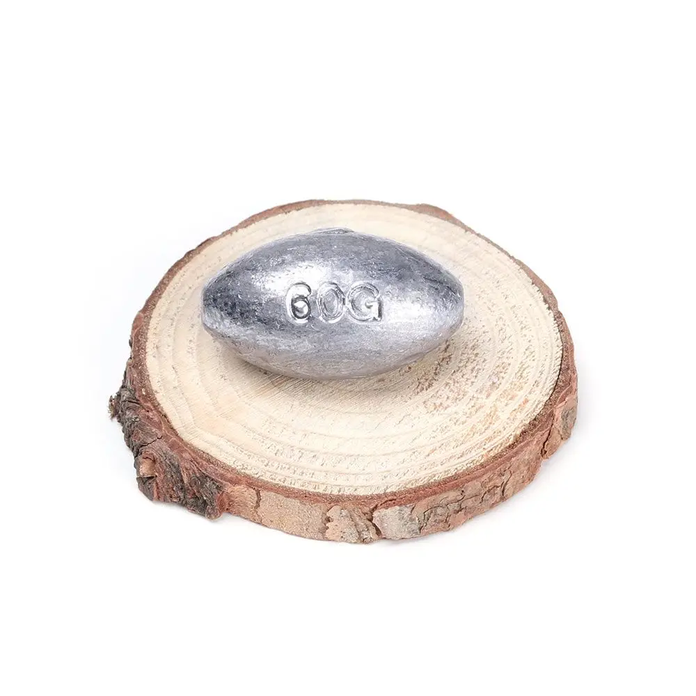Plomo de pesca con forma de oliva, señuelo hueco, pesas de plomo, 1g/2g/3g/4g/5g/10g/15g/20g/25g/30g/40g/50g/60g, aparejos de pesca, 5 uds. - imagen 3