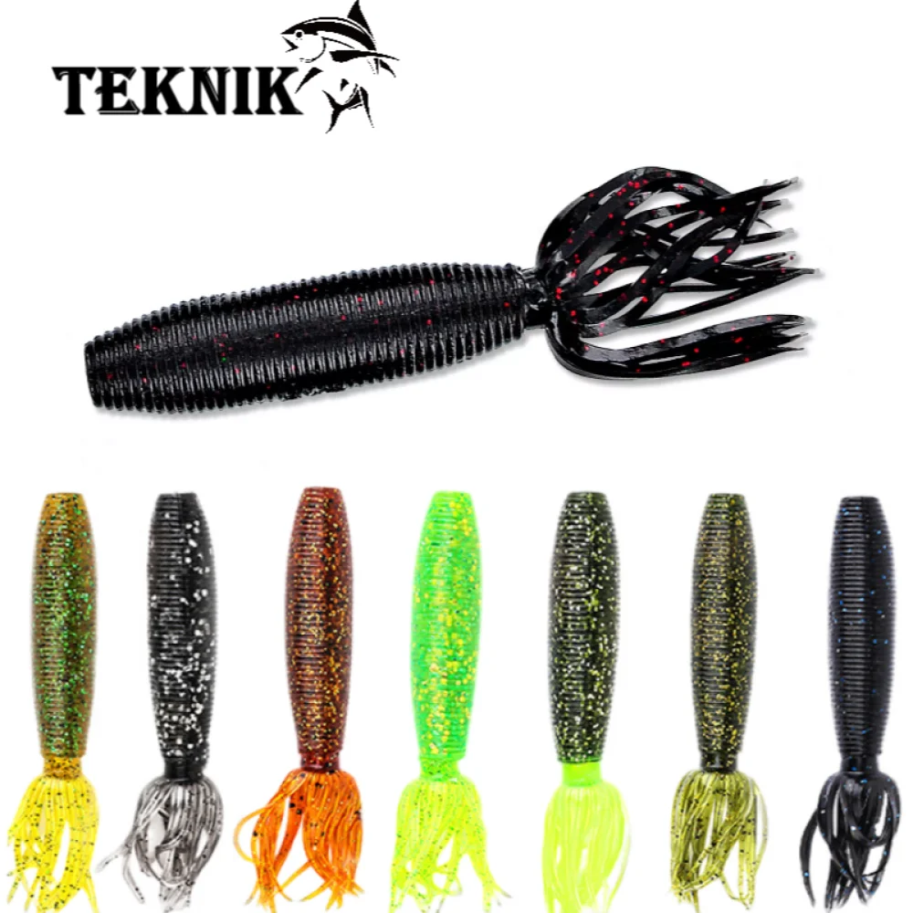 Señuelo de pesca Swimbait suave, 4 Uds., impacto oscilante, cebo de gusano Ika gordo, Lucio, cebo de silicona artificial Yamamoto Fat Ika, cebos personalizados