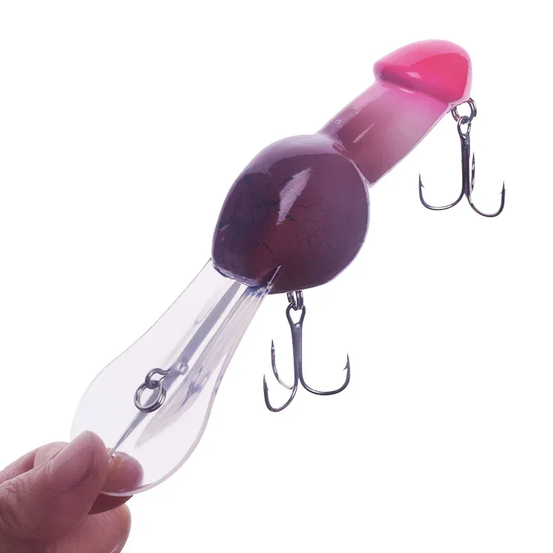 ALASICKA, 1 Uds., señuelo de pesca de curricán de buceo profundo, 14cm, 27g, sonajero de pene de pececillo grande, manivela Artificial, aparejos de cebo duro - imagen 5