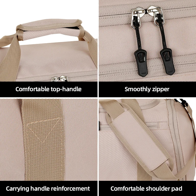 Bolsos cruzados deportivos para mujer, bolsa de viaje de gran capacidad, bolsas de fin de semana para la noche con compartimento para zapatos - imagen 5