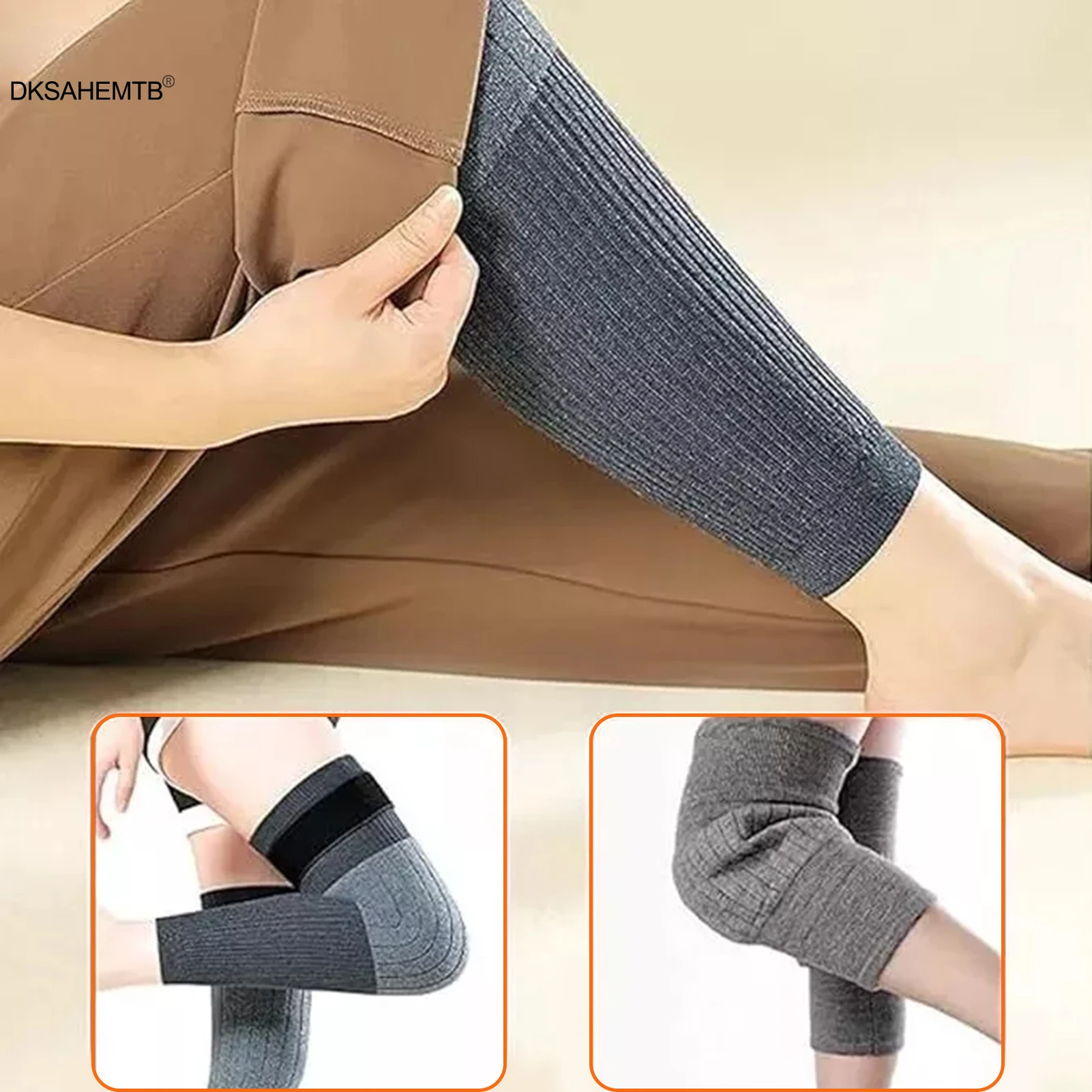 Calentador de piernas grueso para invierno, rodilleras cálidas de lana de imitación Artificial para ciclismo, correr, senderismo, pesca, cubierta especial cálida para piernas 2025 - imagen 2