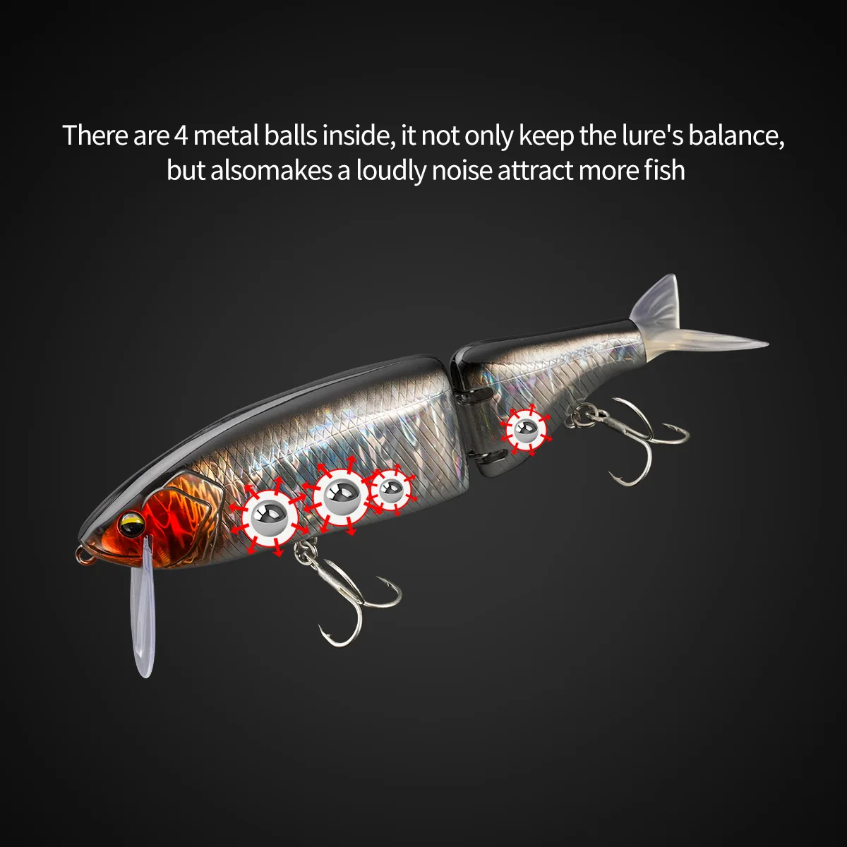 Señuelo de pesca articulado de 14cm y 50g para juego grande, señuelo de lubina, cebo de pesca Swimbait - imagen 3