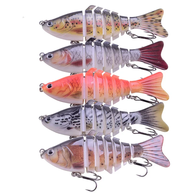 Señuelos duros multiarticulados, 10cm, 16g, Swimbait realista, Wobblers de pesca, Crankbait Artificial, 6 segmentos, aparejos de pesca, 1 Uds. - imagen 3