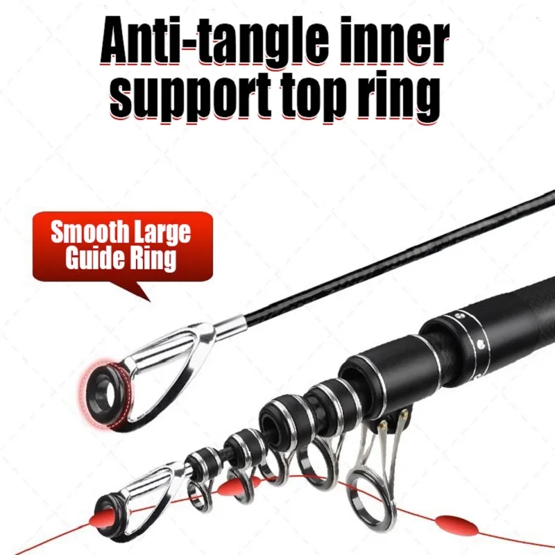 Caña Telescópica de Carbono para Surfcasting y Spinning