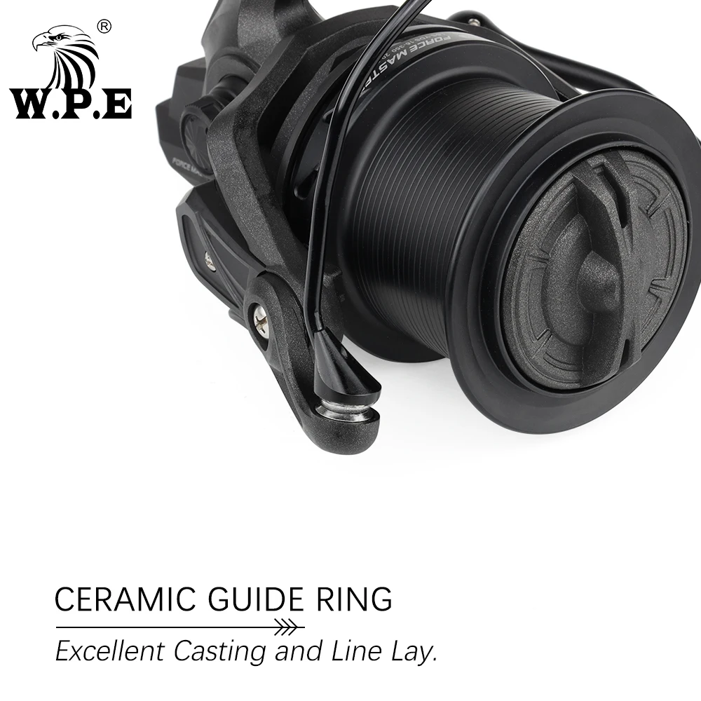 W.P.E FM9000 carrete de pesca de carpa 9 + 1 rodamientos de bolas carrete giratorio 4,4:1 relación de engranaje carrete de línea de Metal completo aparejos de pesca de carpa pesca - imagen 3