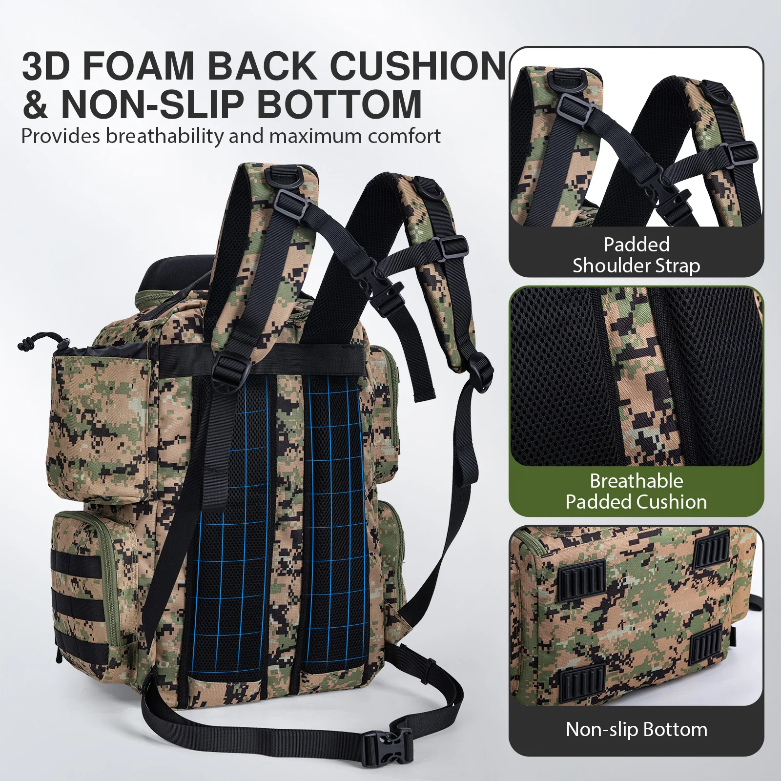 Mochila de Pesca Impermeable Goture – Porta Cañas y Ligera - imagen 4
