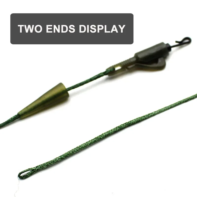 Kit de accesorios de pesca de carpa de 100cm, funda antienredos, giratorios QC que se hunden, líder libre de plomo para aparejo de helicópteros, aparejos terminales - imagen 3