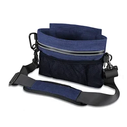 ORIA-Bolsa de entrenamiento para perros con manos libres, riñonera portátil para premios de mascotas, Con dispensador de bolsas para excrementos incorporado