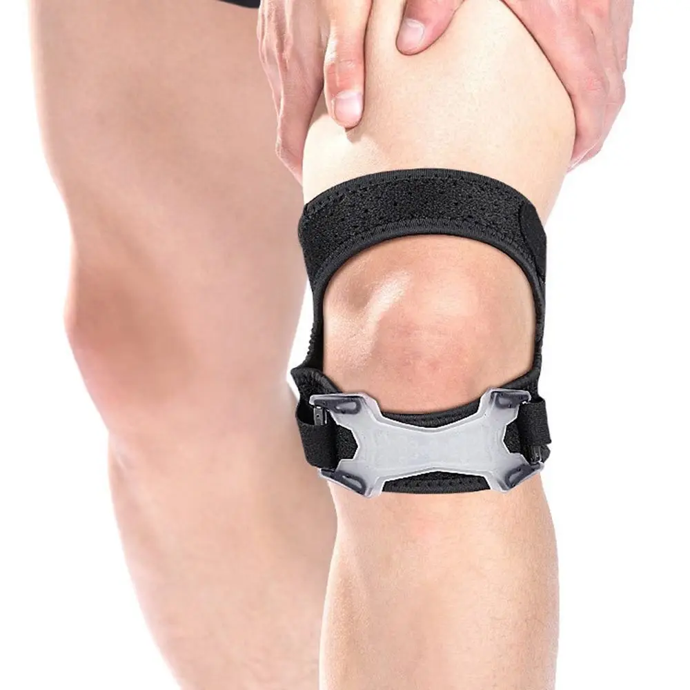 Nueva rodillera transpirable con absorción de impacto, prevención de esguince de rodilla, almohadilla de absorción de impacto, soporte de protección de articulaciones ajustable, Unisex - imagen 5