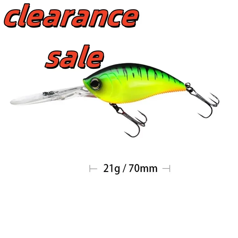 Señuelo de pesca Crankbait, 2 uds., 70mm, 21g, cebos duros artificiales, aparejos de pesca Wobbler, cebo de manivela de lengua larga de agua salada - imagen 3