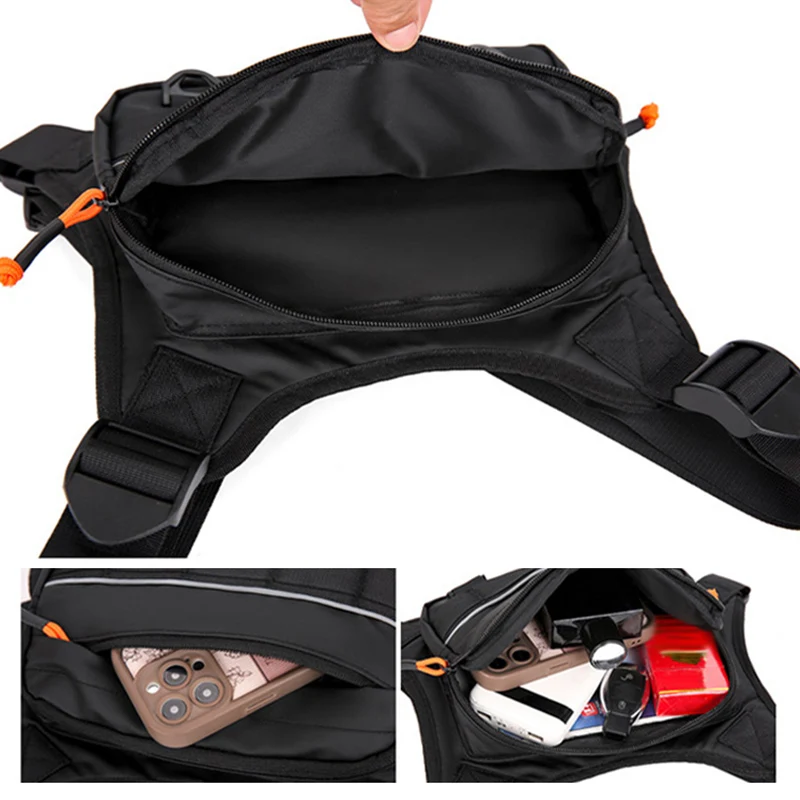 Bolsa de pecho para escalada, bolsa de aparejo deportivo para hombre, chaleco frontal, bolsas de senderismo, adiestramiento al aire libre, correr, ciclismo, riñonera para teléfono de viaje - imagen 5
