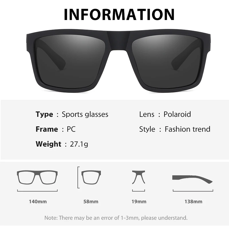SEPFOX, gafas de pesca polarizadas para hombre, gafas de sol para deportes al aire libre para mujer, gafas de sol Unisex de moda UV400 para correr, senderismo y conducir - imagen 2