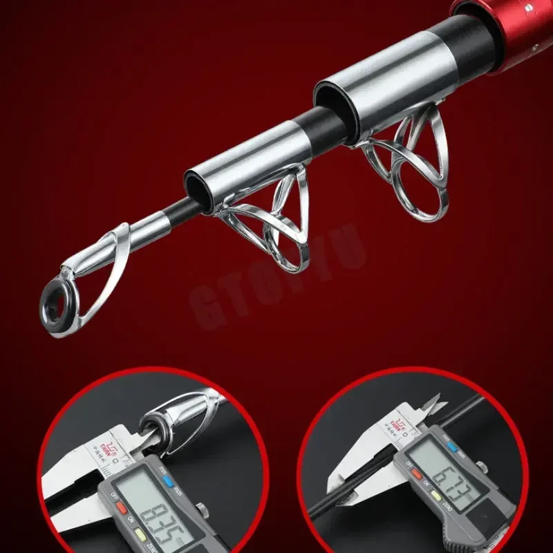 Caña de pescar de carbono de 2,4 M-4,5 M, 50kg, captura de peces grandes, caña de tiro de larga distancia superdura, cebo pesado, caña telescópica para barco de mar - imagen 5