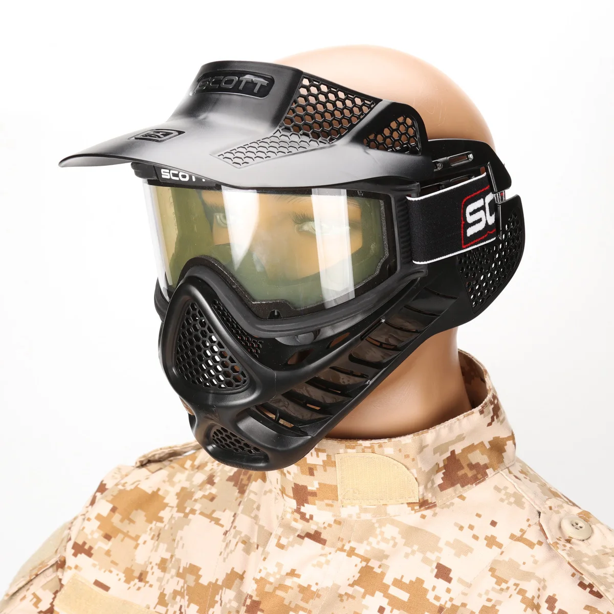 Máscara de Paintball de alta resistencia o máscara de Airsoft con gafas de doble lente máscara de Airsoft al aire libre máscara protectora táctica - imagen 5