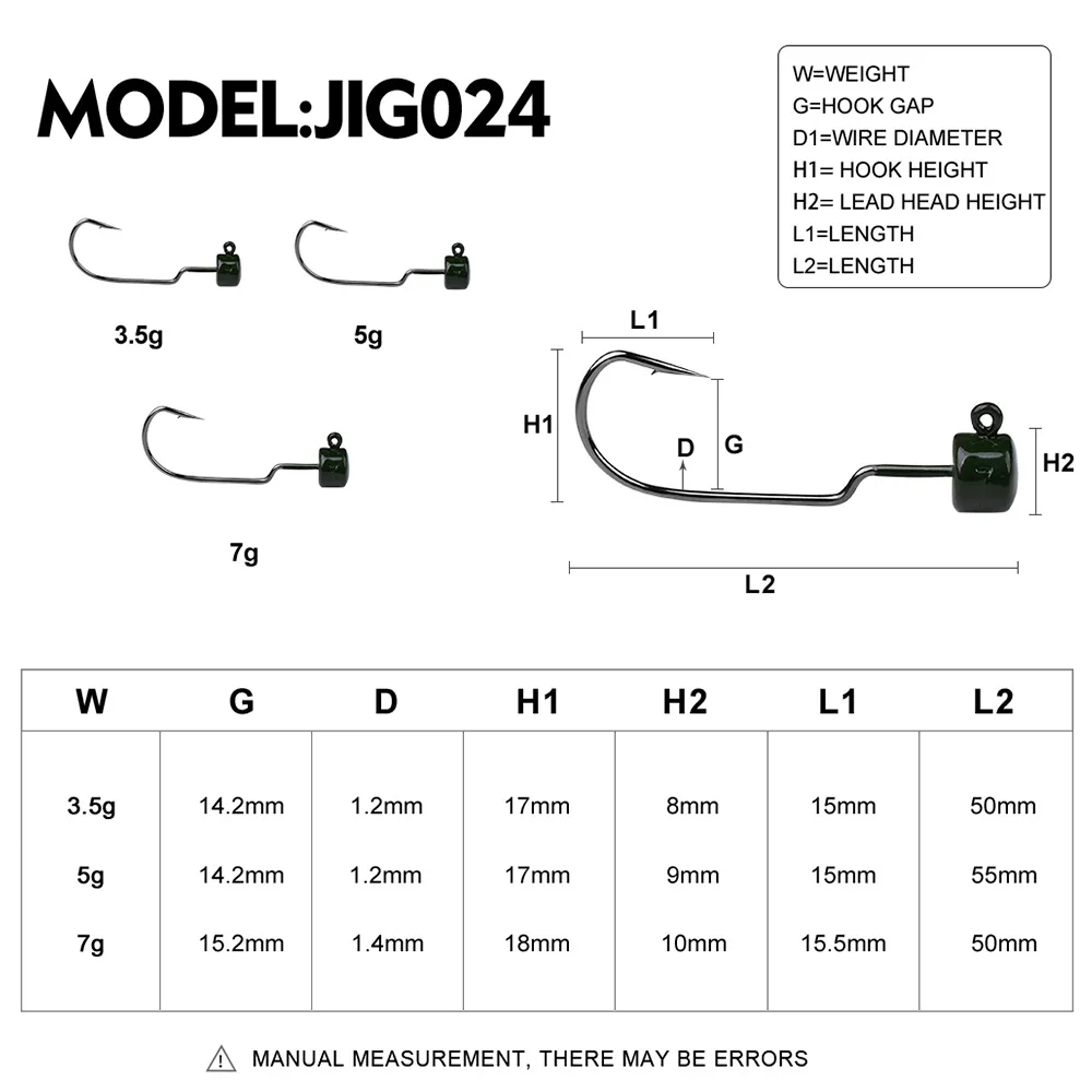 Un juego de 5 piezas, 3,5g, 5g, 7g, anzuelo con cabeza de manivela, anzuelo de pesca, señuelo Jig, cebo duro, gusano blando, anzuelo Jig para pesca - imagen 2