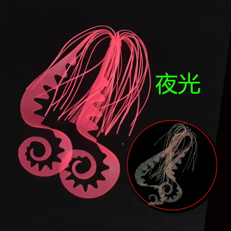 Testar Kit de pesca DIY - Faldas de silicona multicolores Grub Tails Plantillas de cabeza de plomo - Remolque de plástico suave para lubina, trucha, cabeza de serpiente