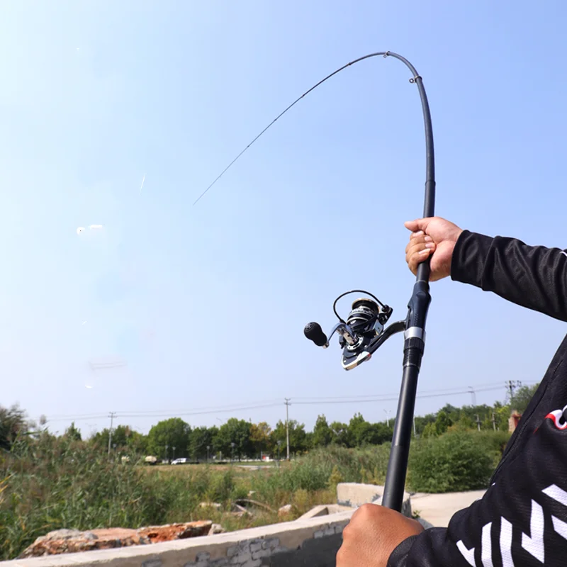 Caña de pesca en roca portátil Old friend, 4,5 m, 5,3 m, 6,0 m, caña de carpa telescópica, caña de pescar de mar, caña alimentadora de Surf de fibra de carbono, caña giratoria - imagen 4