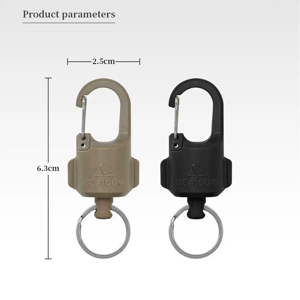 LLavero magnético fuerte portátil, 6,3x2,5 cm, 2 colores, gancho súper de carga, llavero a prueba de rosca, herramienta para acampar al aire libre - imagen 5