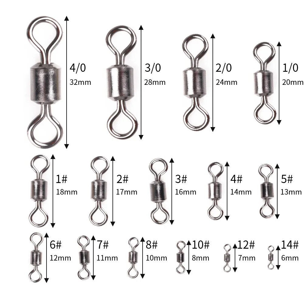 Conector giratorio acero inoxidable para pesca de carpa anillo sólido - imagen 5