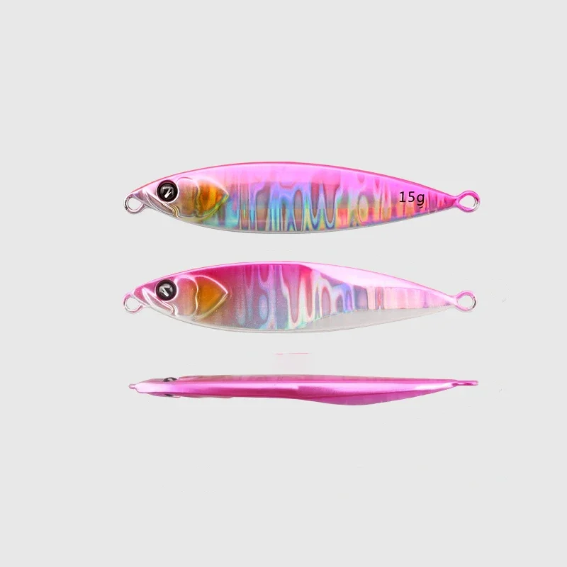 Señuelo de plantilla de Metal de 47,4mm/52, 5mm, fundición a tierra, señuelo de Jigging, plantilla lenta de 10G/15G, plantilla de juego ligero, trucha, atún, cuchara de pescado Artificial, 1 Uds. - imagen 5