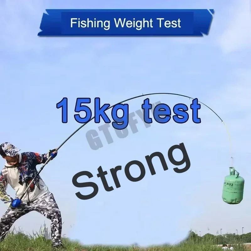 Caña telescópica de fibra de carbono de 2,1 M-4,5 M, caña de lanzamiento larga superdura, caña giratoria de viaje, pez grande, 15kg, pesca en agua dulce y salada - imagen 4