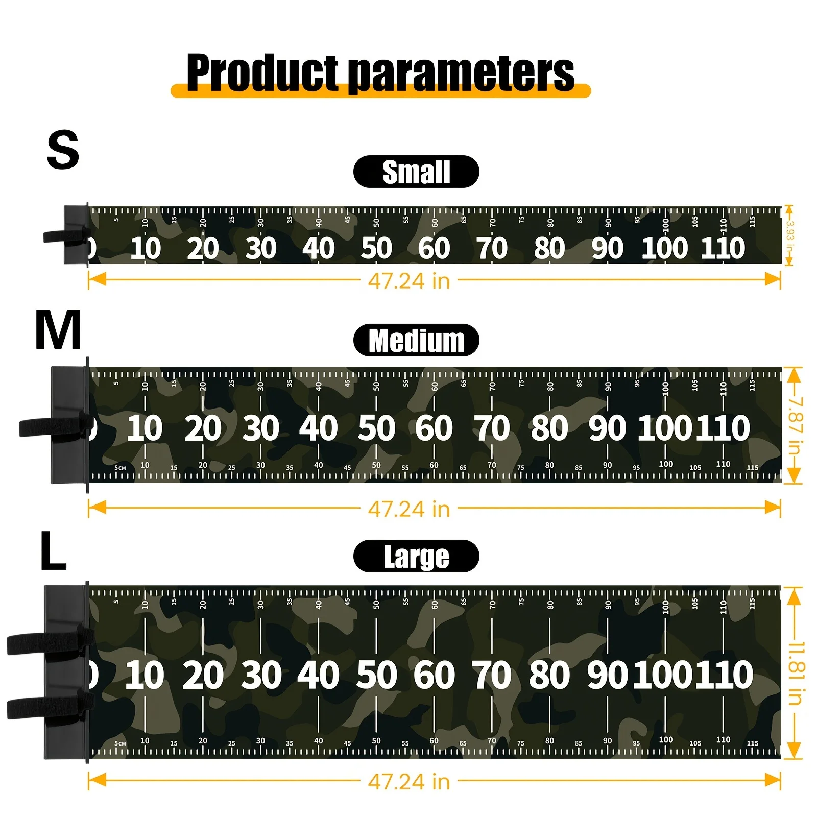 Cinta métrica impermeable plegable de PVC para pesca - imagen 4