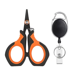 Tijeras de pesca de acero inoxidable, herramientas de agua salada, línea trenzada, tijeras de corte de pescado para alicates de pesca de mar, accesorios de aparejos