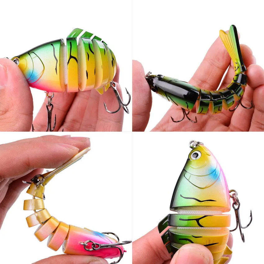 10 Uds Wobblers Pike Señuelos de Pesca 16g secciones artificiales multiarticuladas cebo duro Artificial Trolling Pike herramientas de pesca de carpa - imagen 5