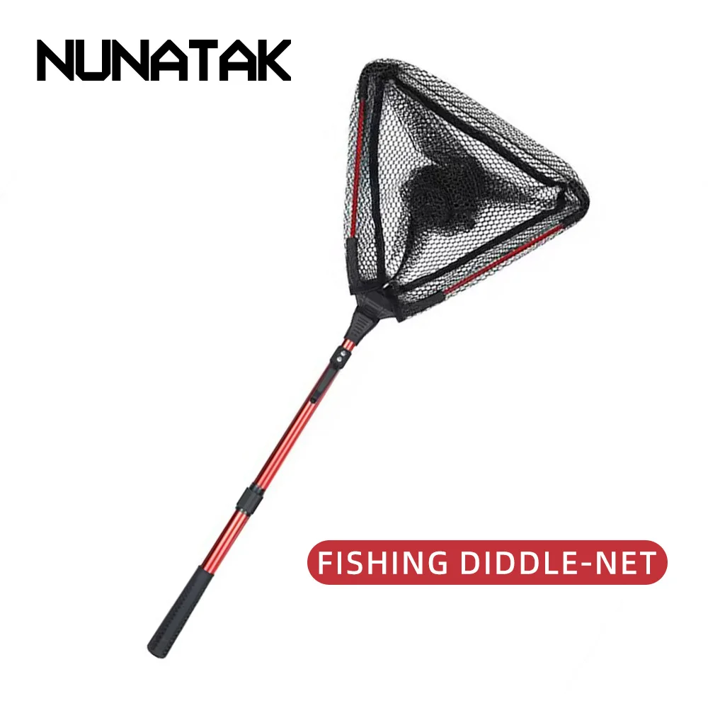 NUNATAK-red de pesca plegable telescópica, Material de aleación de aluminio, triangulación de caña, 0,9 M-3M - imagen 3