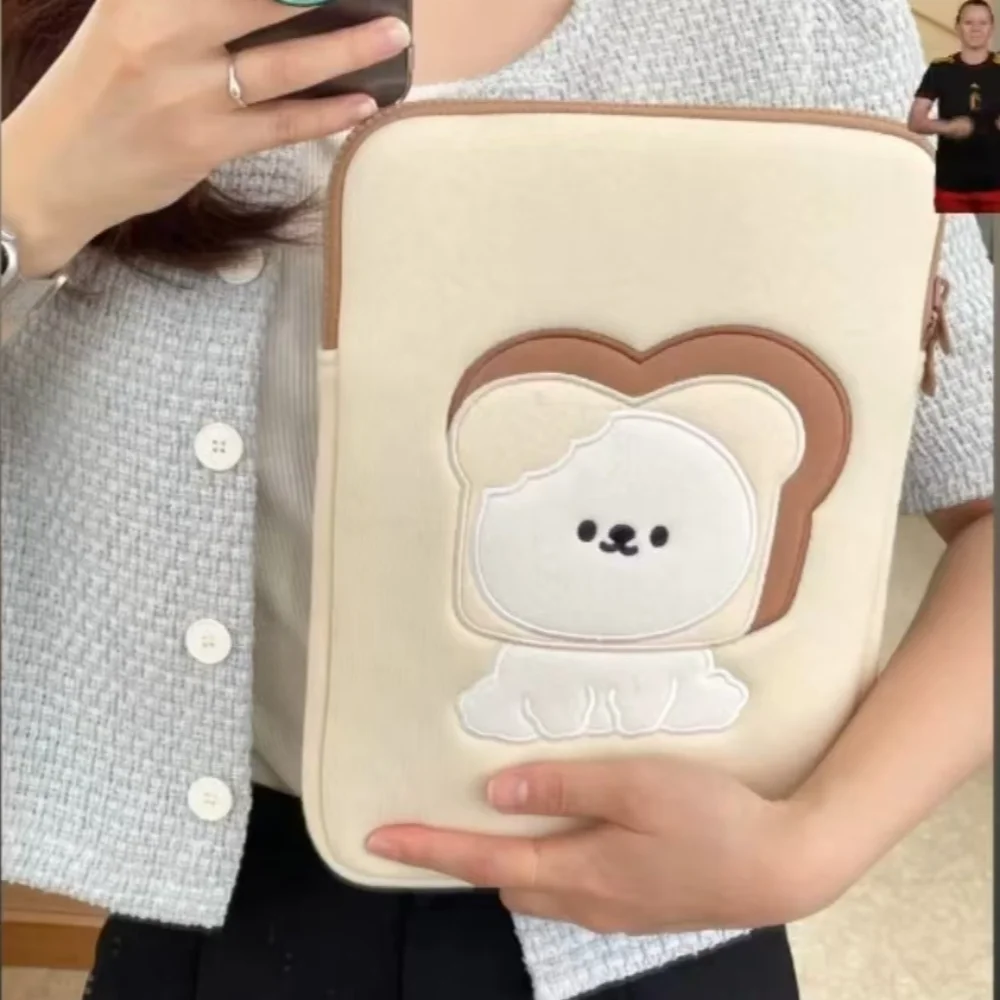 Funda portátil para tableta de 11 pulgadas, bolsa de felpa suave con dibujos animados para ordenador portátil, bolsa interior protectora para tableta para iPad Air// - imagen 3
