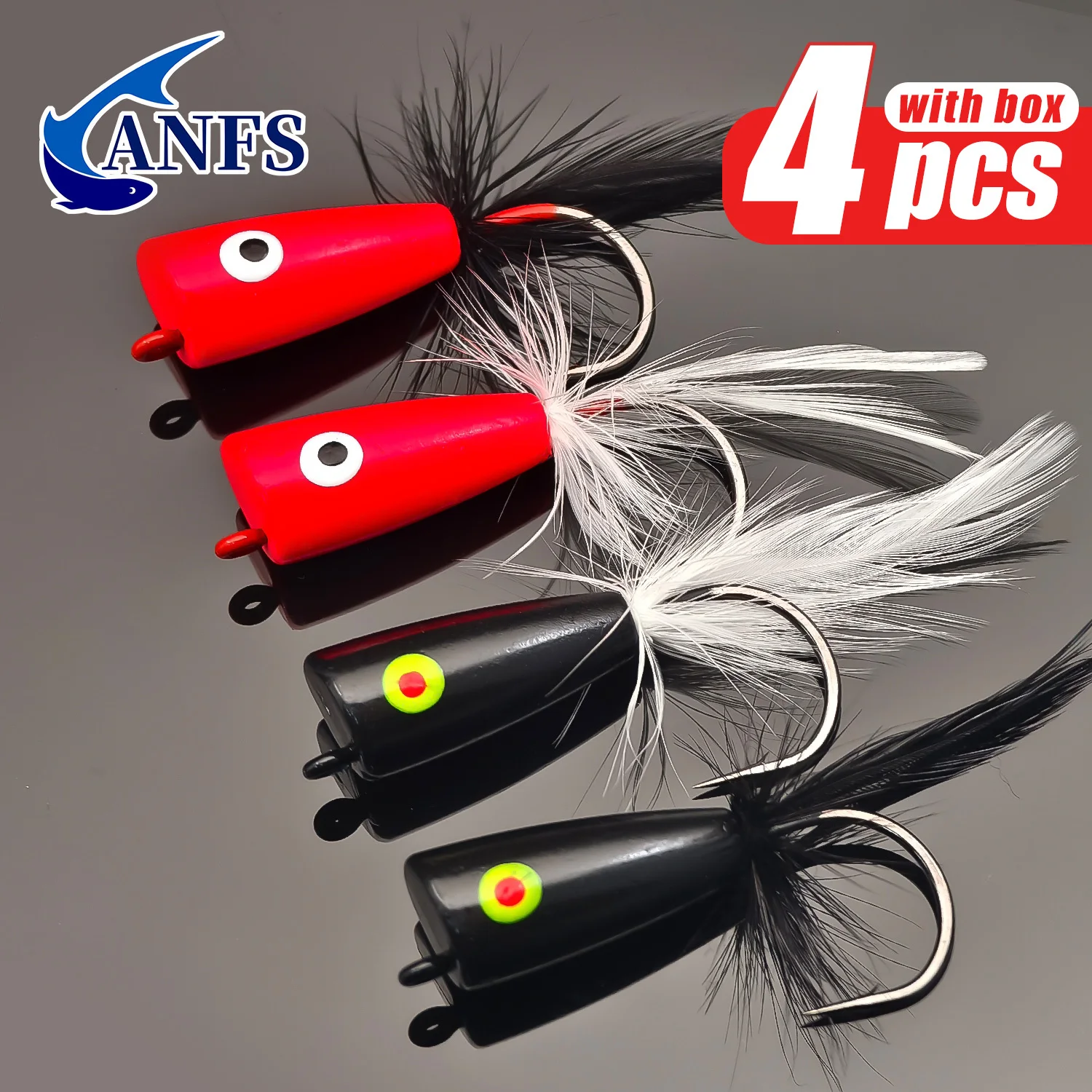 ANFS Señuelos Popper Mosca Seca para Trucha, Bass y Salmon