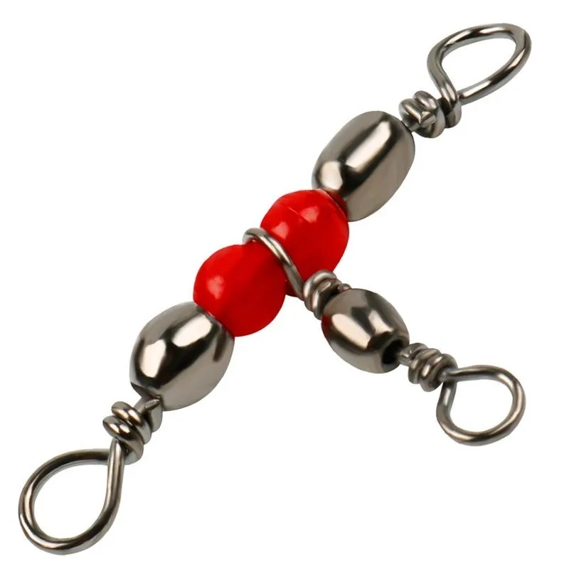 Sougayilang-conector de pesca de 20-500 piezas, giratorio, barril de latón, 3 vías, accesorios de aparejos de pesca - imagen 2