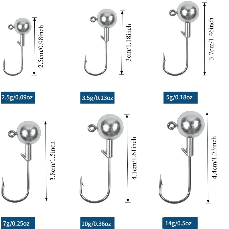 Jig Heads de plomo para vinilo – Anzuelos con cabeza lastrada - imagen 4