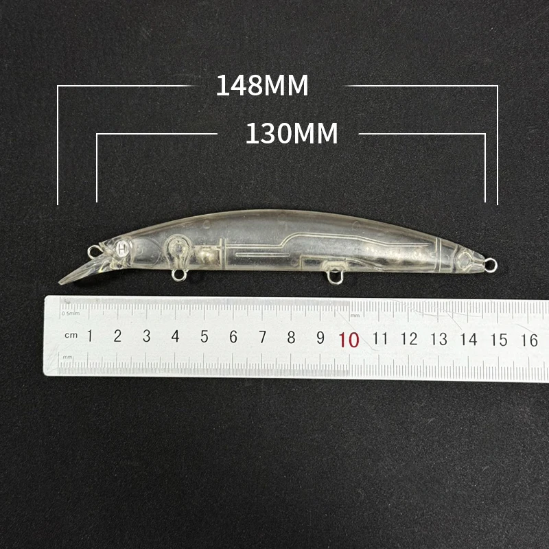 200 Uds. Señuelo de pececillo en blanco sin pintar 130mm 23g Topwater plástico flotante en blanco agua salada lubina trucha Pesca cebo de pececillo sin pintar - imagen 5