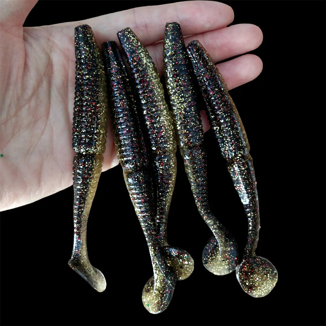 5 uds 10cm 8,6g señuelo suave cebo Artificial Swimbait cebos de carpa Wobblers peces mosca océano LAKE aparejos de Pesca - imagen 3