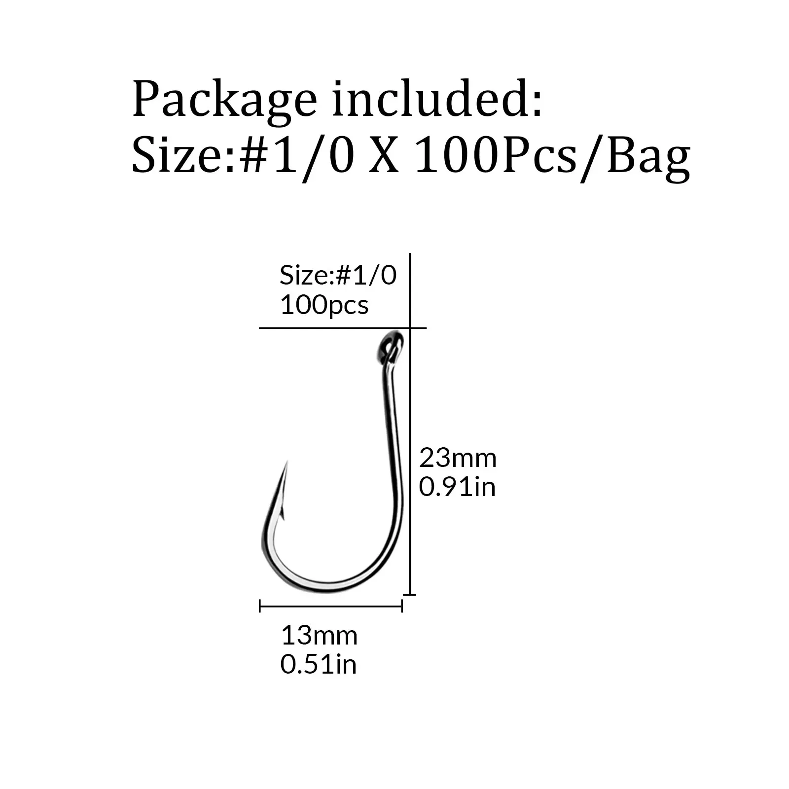 100pcs size 1-0