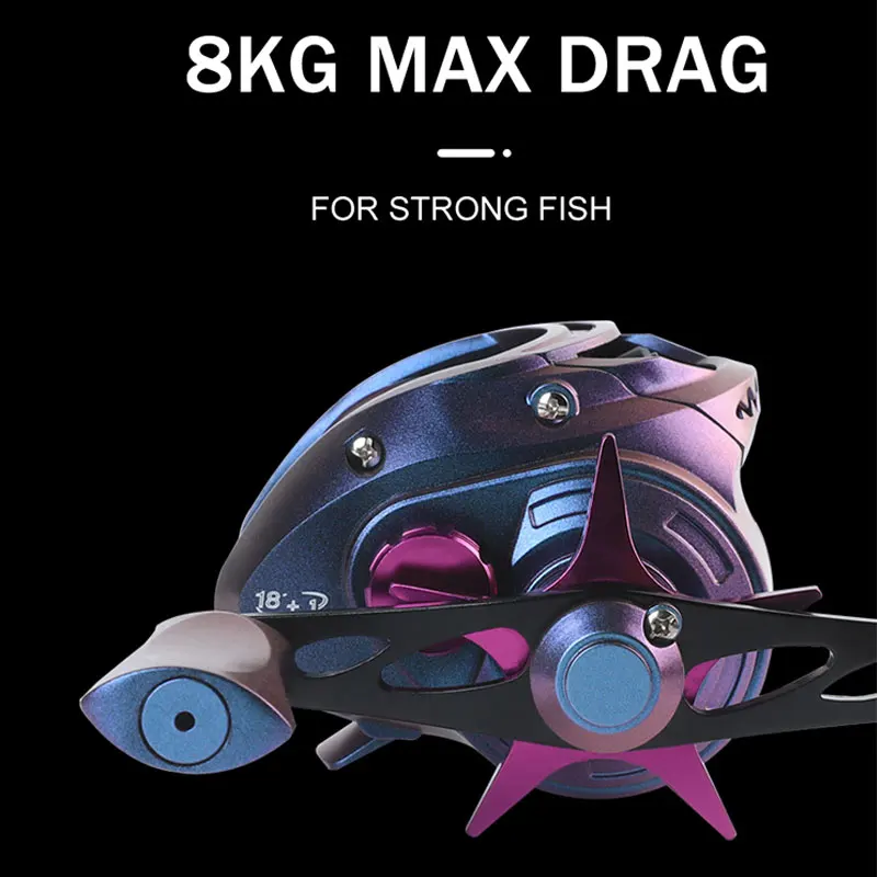 BILLINGS-carrete de Baitcasting JLB Series 7,2: 1, relación de transmisión de 17,6 lb, carrete de pesca de arrastre máximo, adecuado para agua dulce - imagen 3