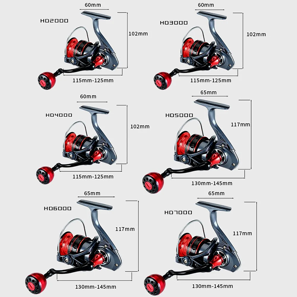 Carrete giratorio de Metal para pesca de carpa, accesorio de doble uso para agua dulce/marina, arrastre grande, duradero, 2000-7000 - imagen 5
