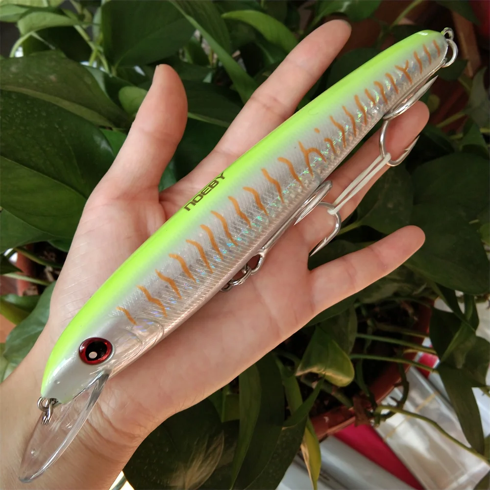 Noeby-SEÑUELOS flotantes de 3m, 18cm, 48g, Wobbler, Crankbait, Minnow, Peche, Bass Trolling, Artificial, carpas, aparejos de pesca - imagen 2