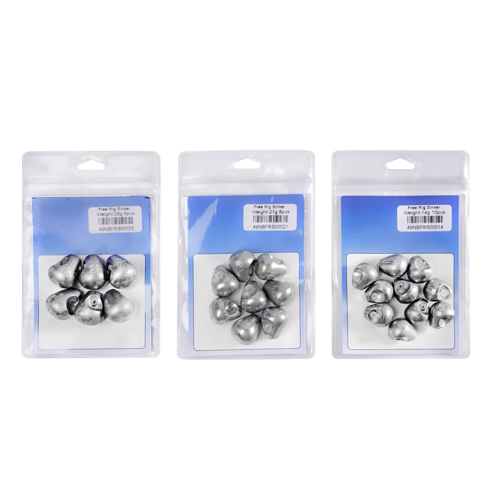 Noeby-aparejos de pesca de plomo deslizante, aparejo Texas, aparejo libre, cebo blando, fondo anticolgante, 14g, 21g, 28g - imagen 5